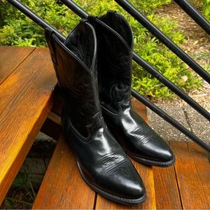 LAREDO 4240 BLACK LEATHER WESTERN COWBOY BOOTS SIZE 13 EW